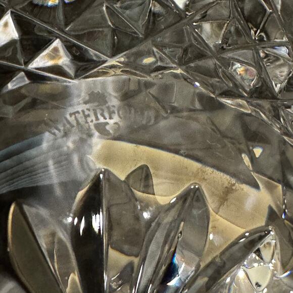 Waterford Crystal Lismore 5” Bowl Signed Seahorse Mark Ireland Cut Diamond Fan - Picture 5 of 6